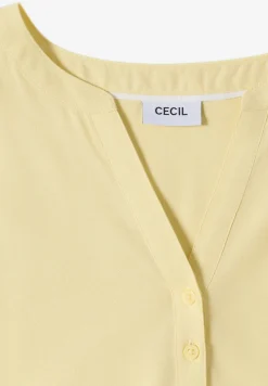 Blouse met korte mouwen en gespleten hals