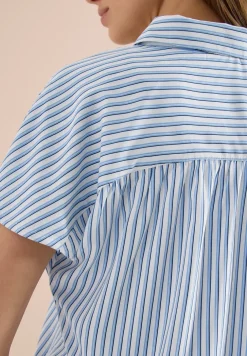 Blouse met korte mouwen en gestreept patroon