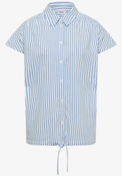 Blouse met korte mouwen en gestreept patroon