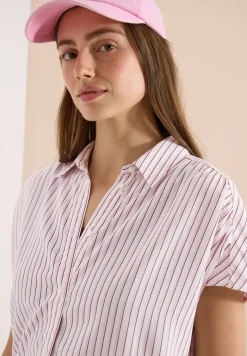 Blouse met korte mouwen en gestreept patroon