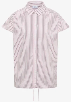 Blouse met korte mouwen en gestreept patroon