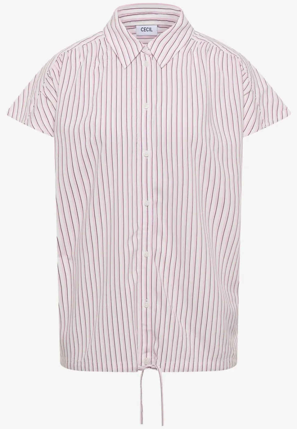 Blouse met korte mouwen en gestreept patroon