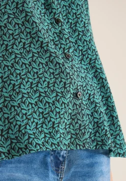 Blouse met korte mouwen en knoopsluiting
