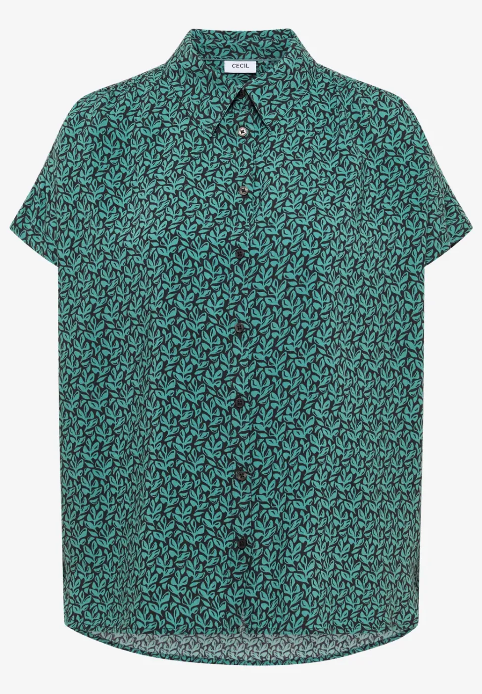 Blouse met korte mouwen en knoopsluiting