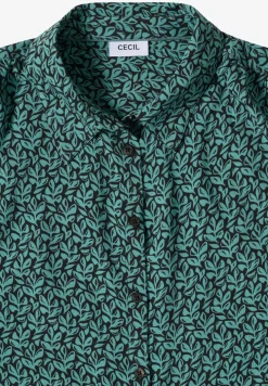 Blouse met korte mouwen en knoopsluiting