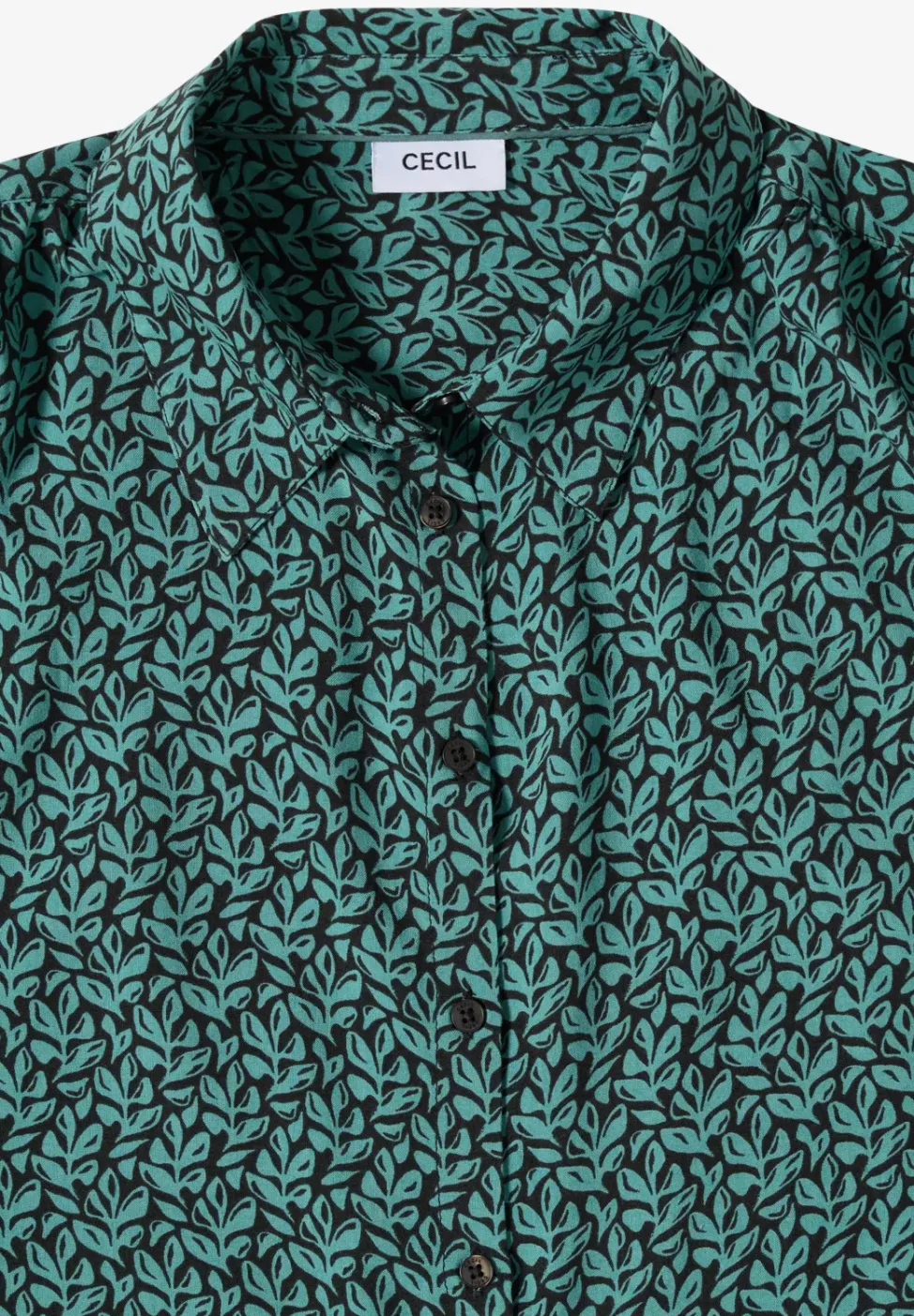 Blouse met korte mouwen en knoopsluiting