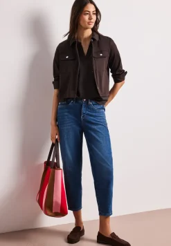 Blouse met korte mouwen en omslag