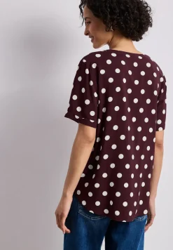 Blouse met korte mouwen en omslag