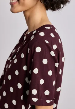 Blouse met korte mouwen en omslag