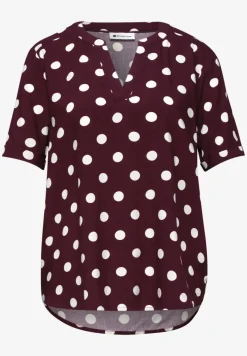 Blouse met korte mouwen en omslag
