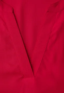 Blouse met korte mouwen en omslag
