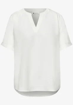 Blouse met korte mouwen en omslag