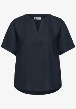 Blouse met korte mouwen en omslag