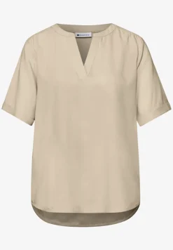 Blouse met korte mouwen en omslag