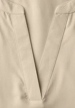 Blouse met korte mouwen en omslag