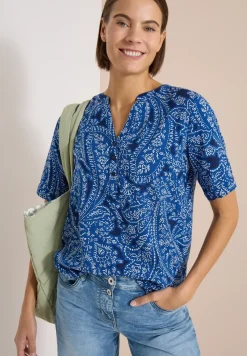 Blouse met korte mouwen en paisleyprint