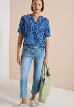 Blouse met korte mouwen en paisleyprint