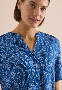 Blouse met korte mouwen en paisleyprint
