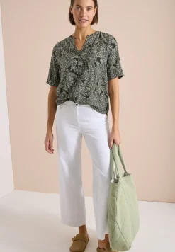 Blouse met korte mouwen en paisleyprint