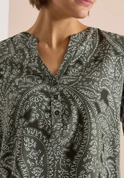 Blouse met korte mouwen en paisleyprint