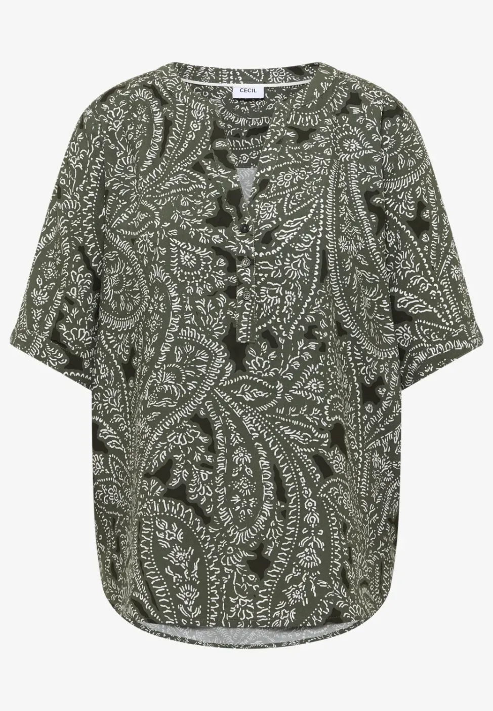 Blouse met korte mouwen en paisleyprint