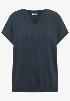 Blouse met korte mouwen en structuurmix