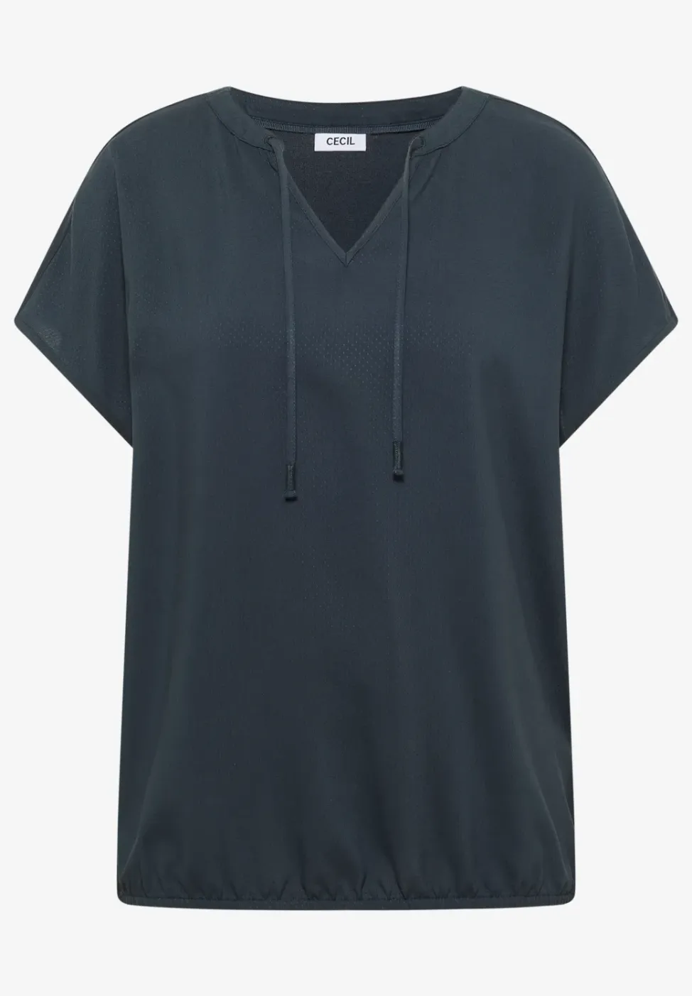 Blouse met korte mouwen en structuurmix