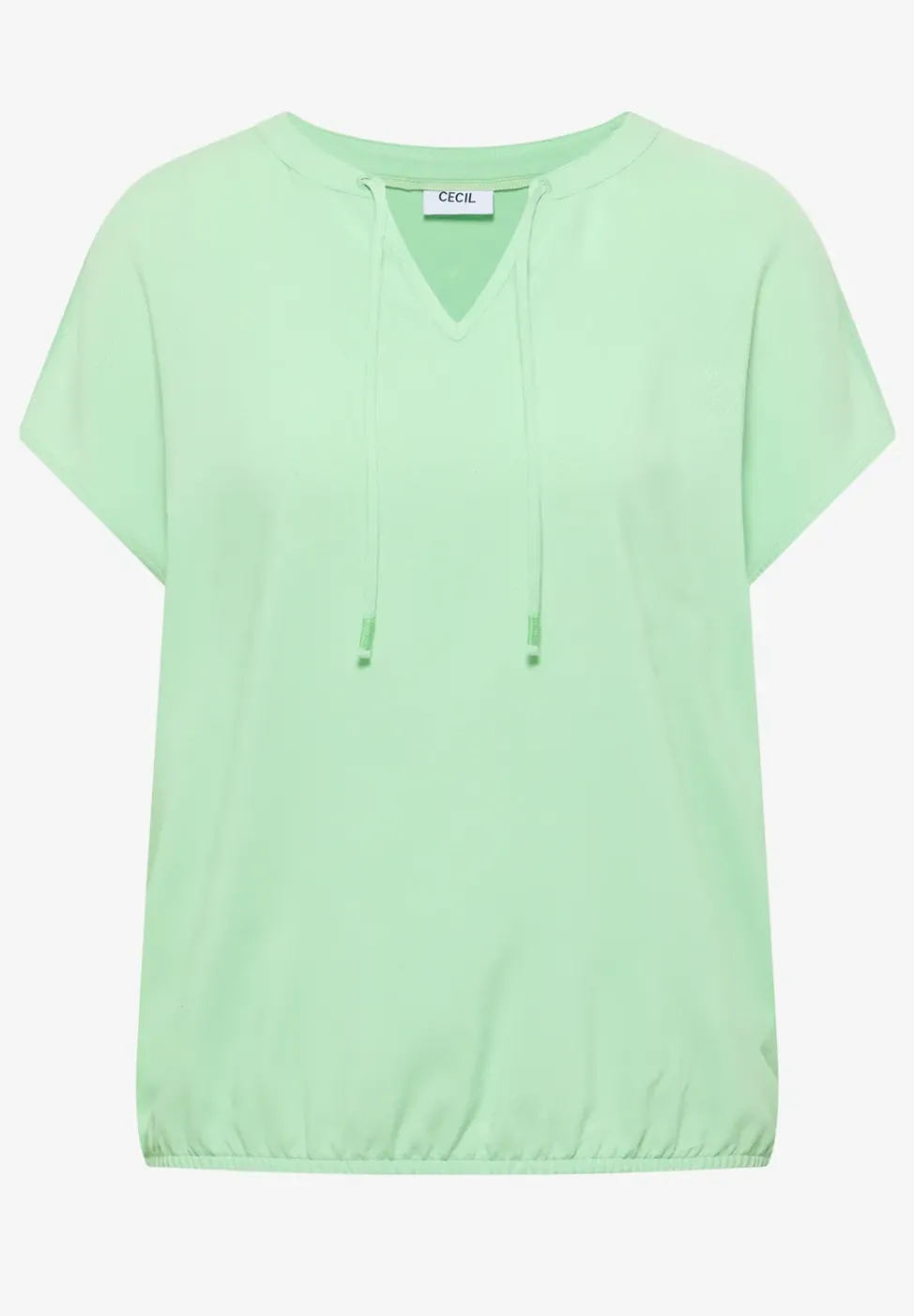 Blouse met korte mouwen en structuurmix