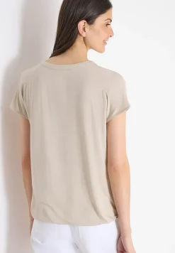 Blouse met korte mouwen en structuurmix