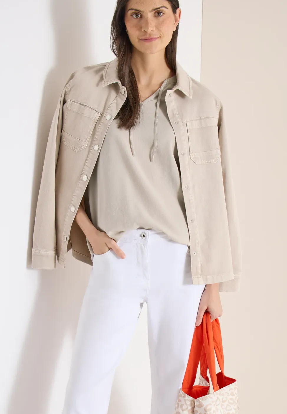 Blouse met korte mouwen en structuurmix