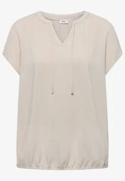 Blouse met korte mouwen en structuurmix
