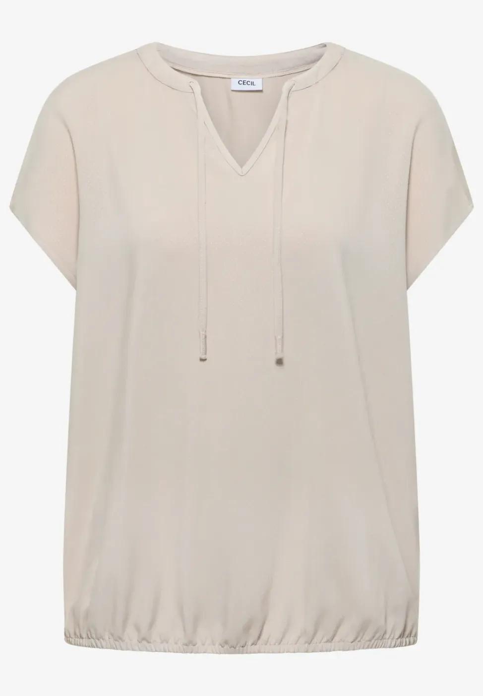 Blouse met korte mouwen en structuurmix