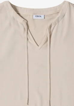 Blouse met korte mouwen en structuurmix