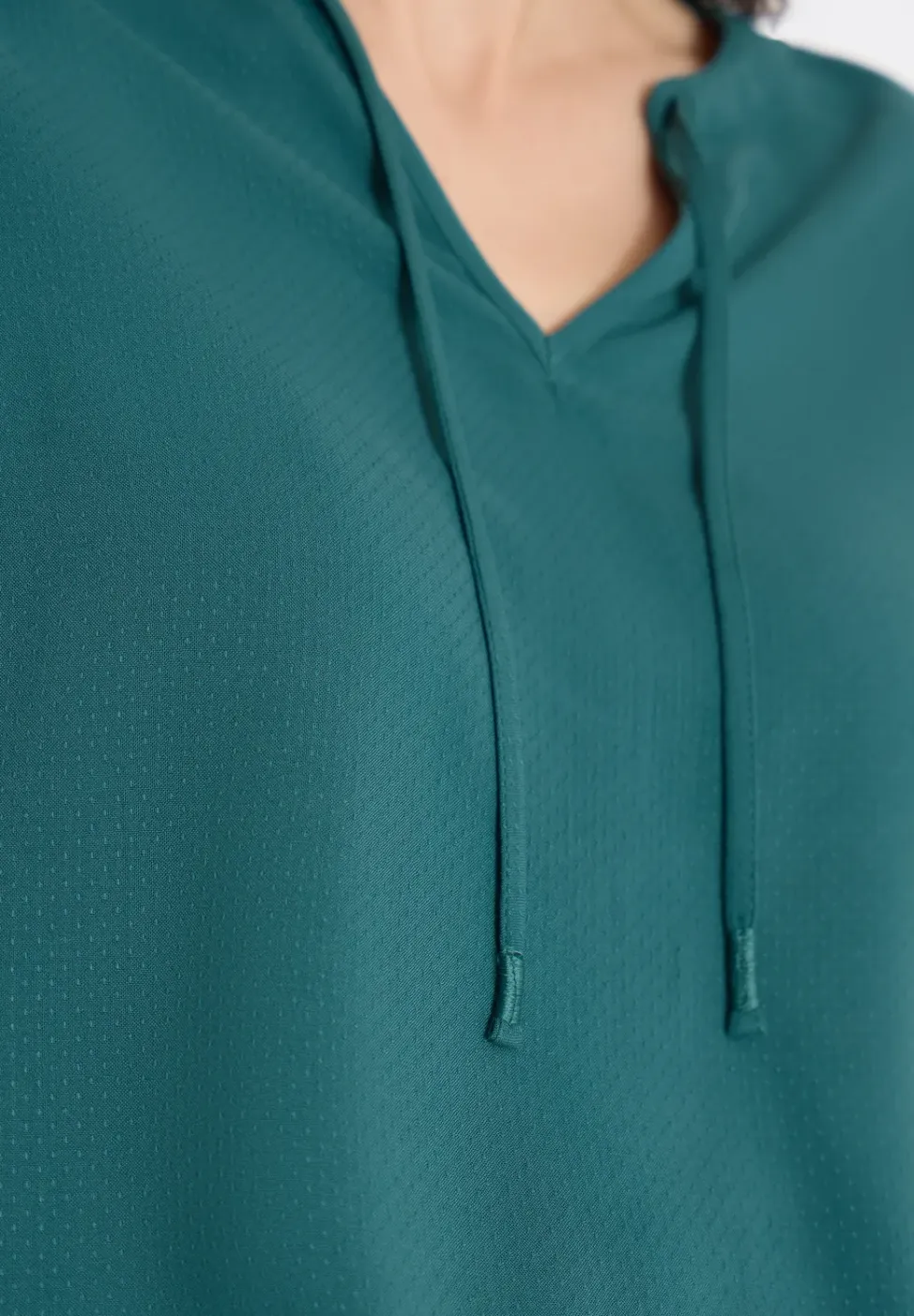 Blouse met korte mouwen en structuurmix