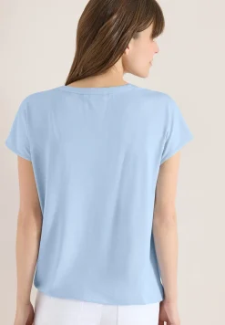 Blouse met korte mouwen en structuurmix