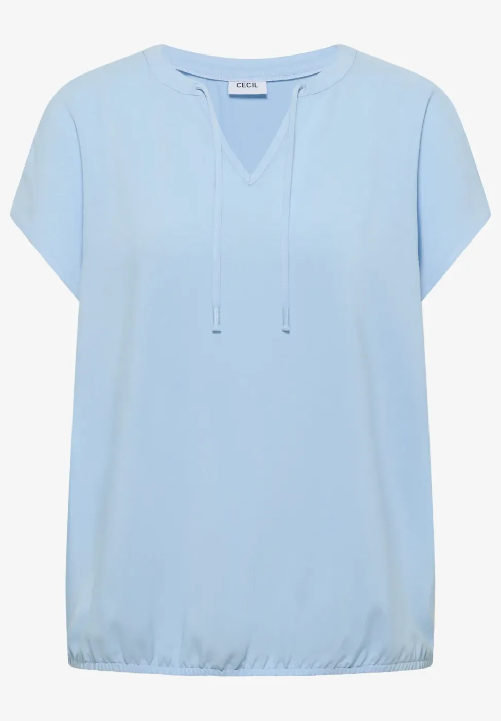 Blouse met korte mouwen en structuurmix