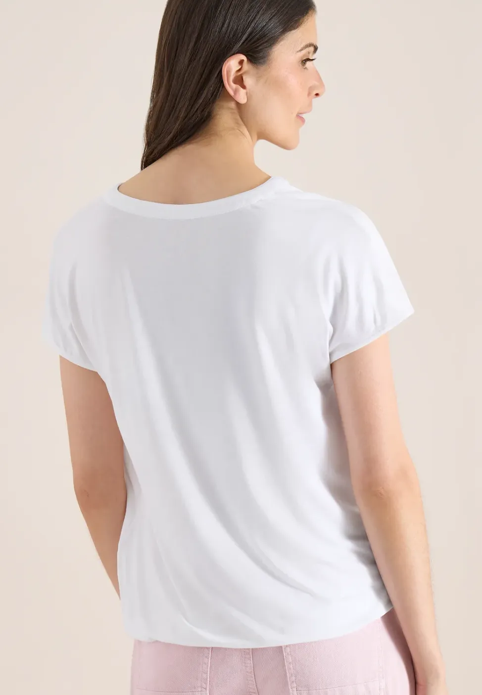 Blouse met korte mouwen en structuurmix