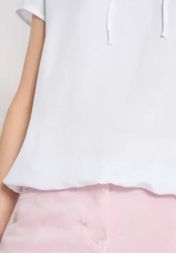Blouse met korte mouwen en structuurmix