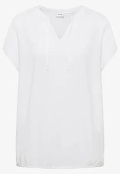 Blouse met korte mouwen en structuurmix