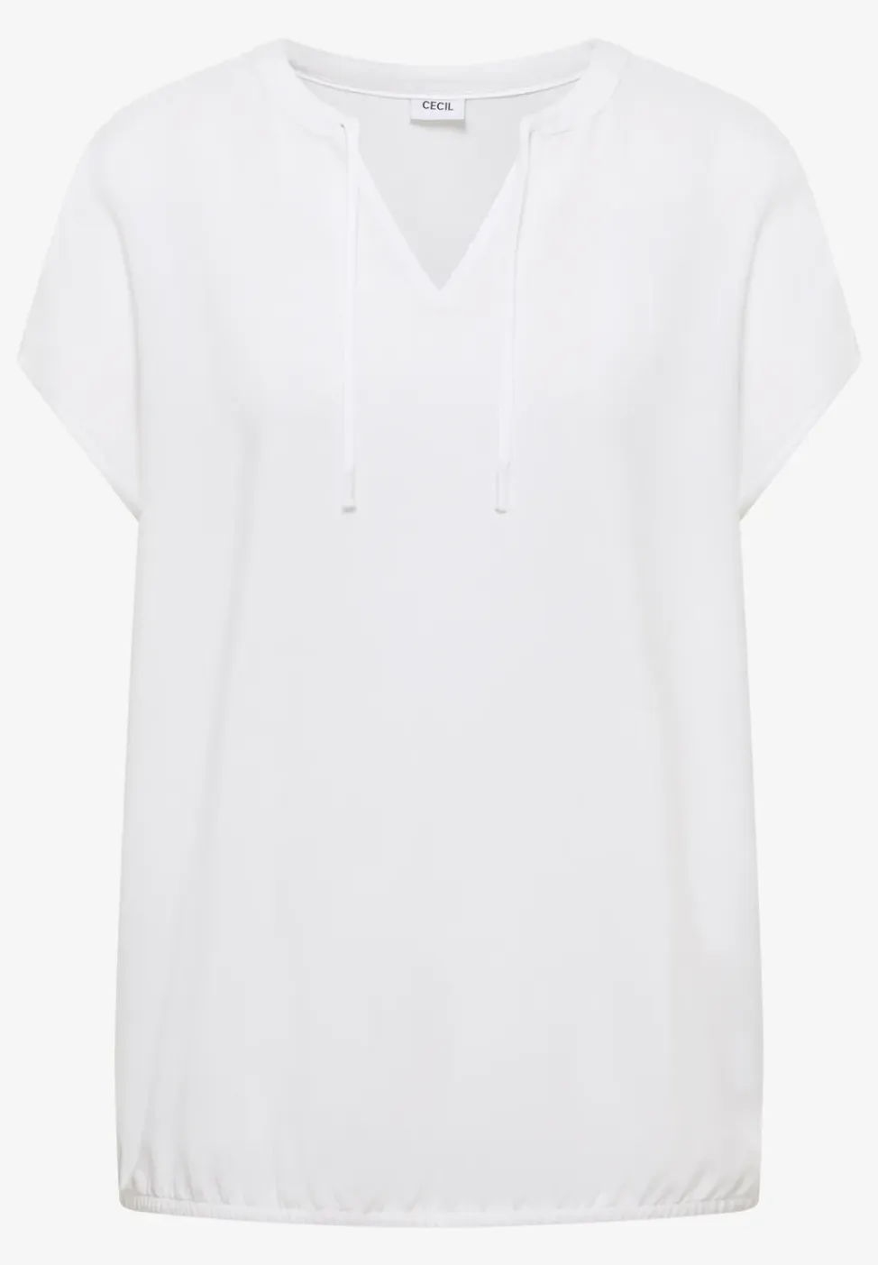Blouse met korte mouwen en structuurmix