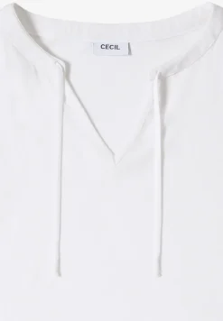 Blouse met korte mouwen en structuurmix