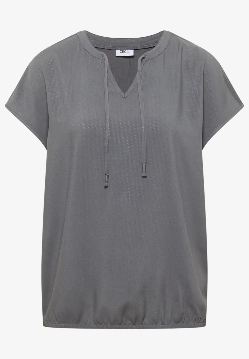 Blouse met korte mouwen en structuurmix
