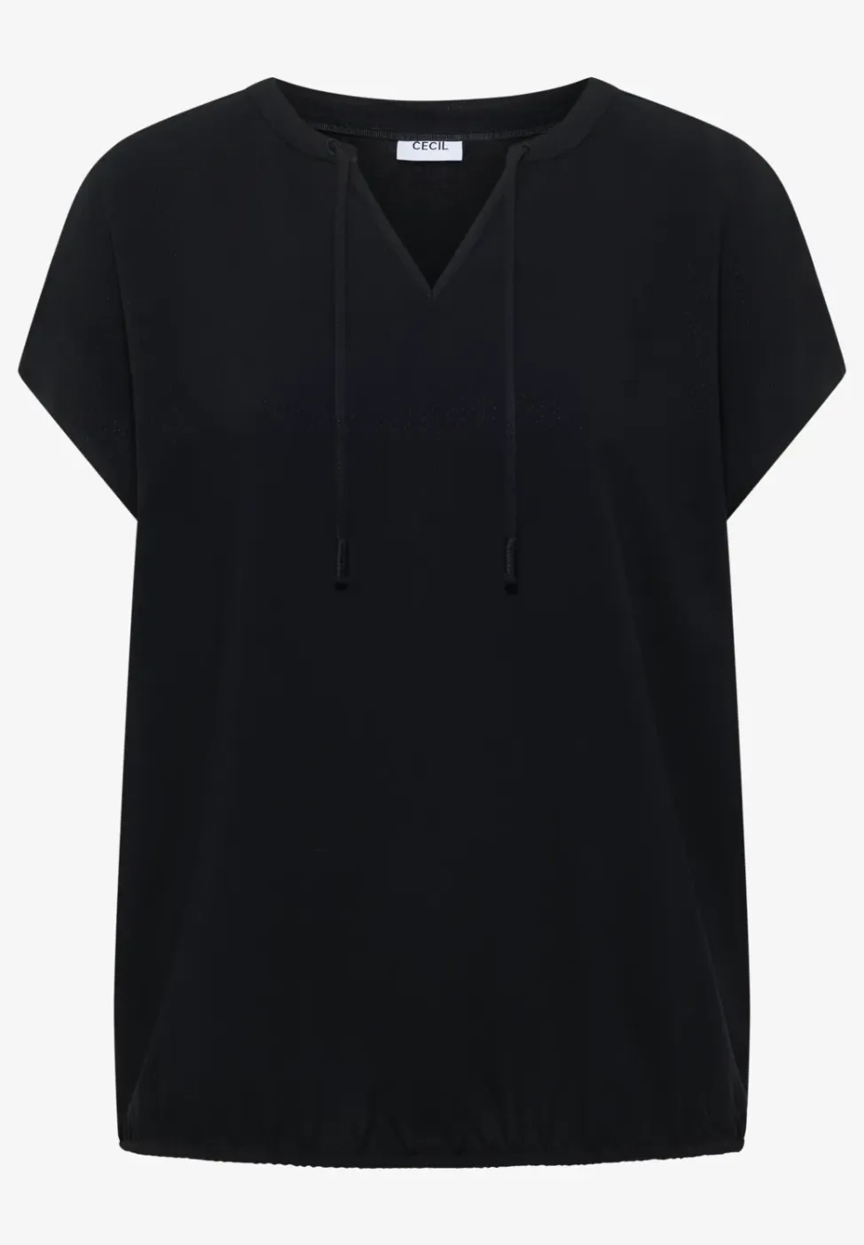 Blouse met korte mouwen en structuurmix