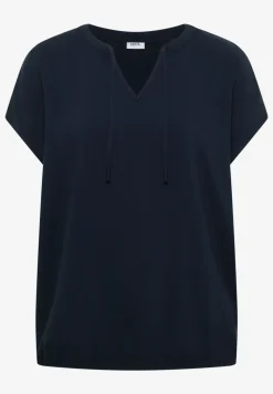 Blouse met korte mouwen en structuurmix
