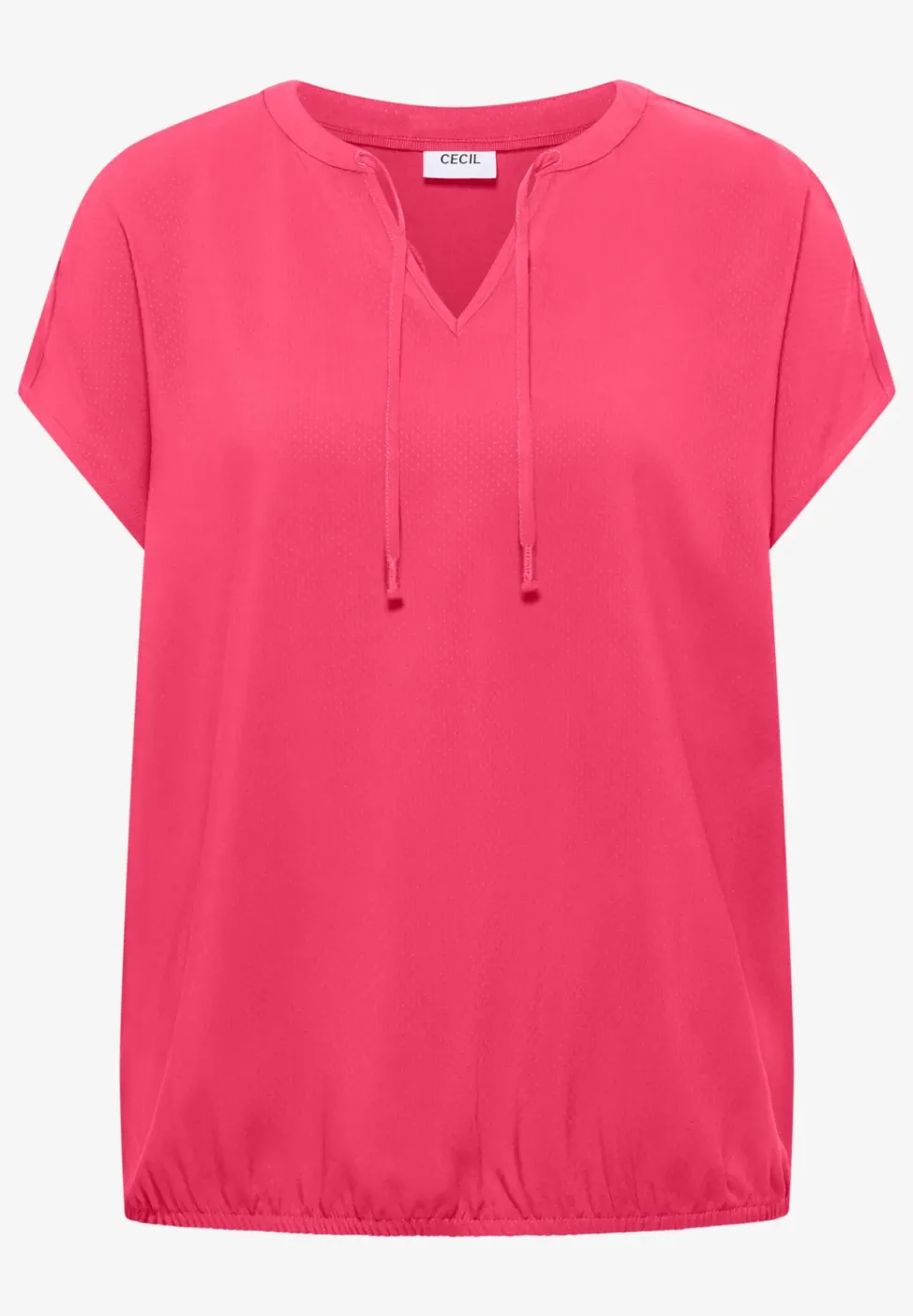 Blouse met korte mouwen en structuurmix