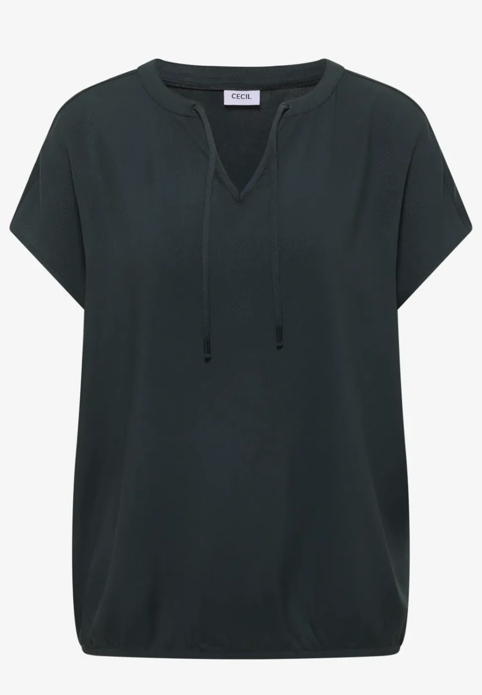 Blouse met korte mouwen en structuurmix