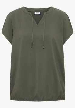Blouse met korte mouwen en structuurmix