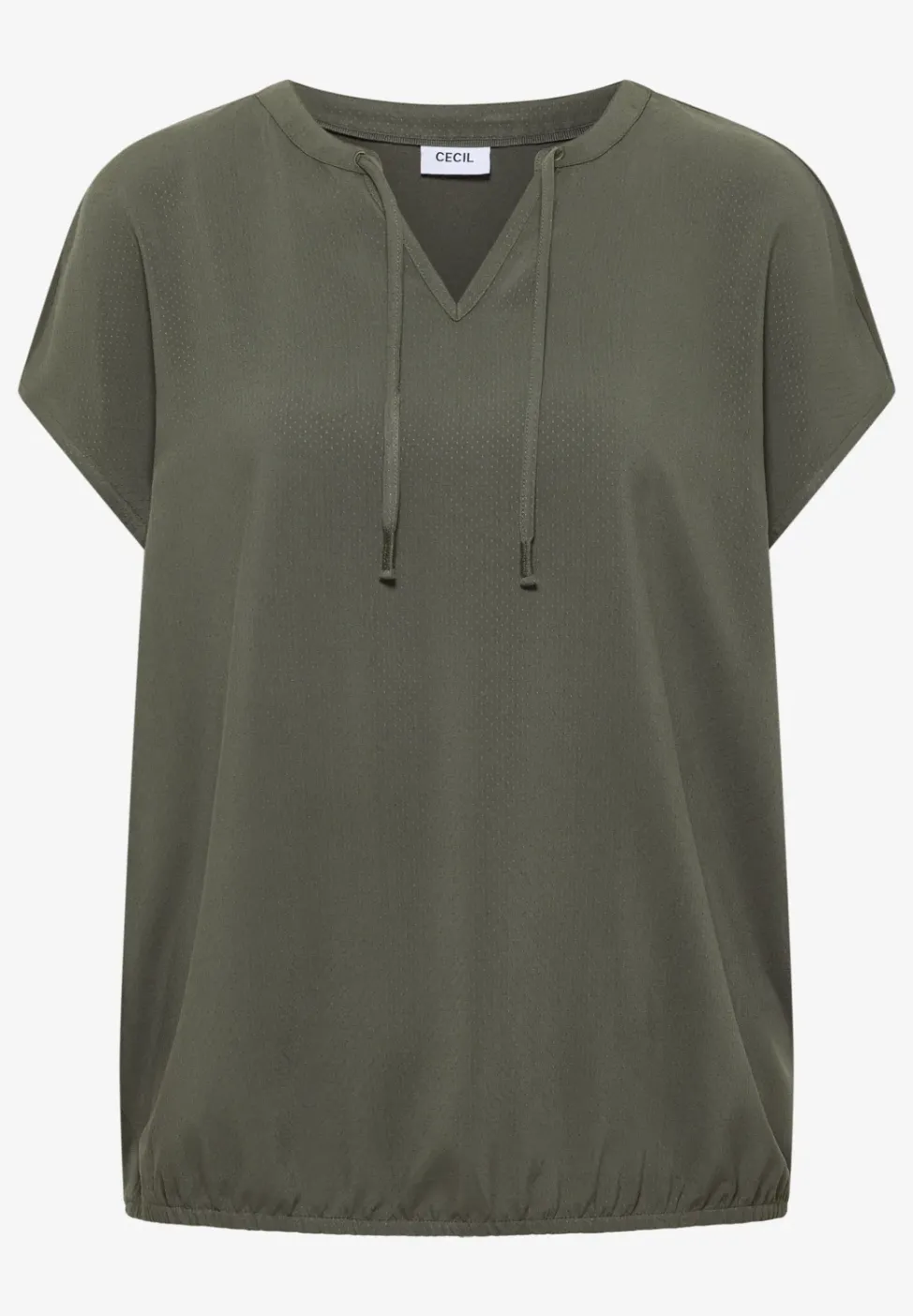 Blouse met korte mouwen en structuurmix