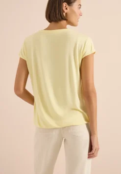 Blouse met korte mouwen en structuurmix