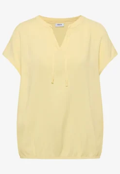 Blouse met korte mouwen en structuurmix